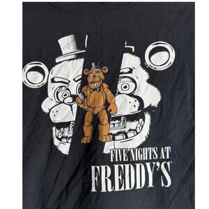 FIVE NIGHTS at FREDDY'S Tee NEW Graphic Black SS Cotton Size Youth L
